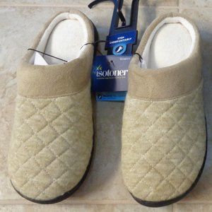ISOTONER Womens Slippers Size 8.5 -9 NWT Tan